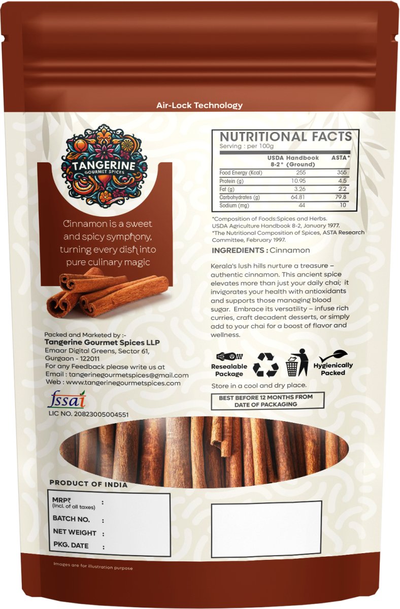 Premium Cassia Cinnamon (Dalchini) - Tangerine Gourmet Spices