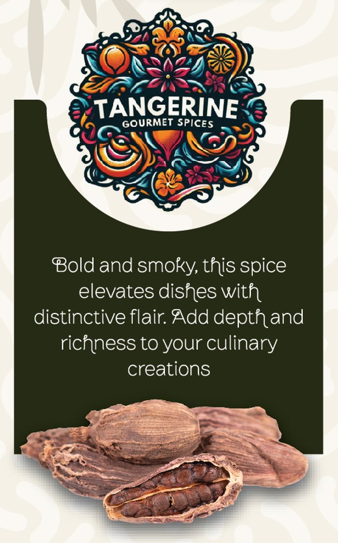 Premium Black Cardamom (Kali/Badi Elaichi) - Tangerine Gourmet Spices