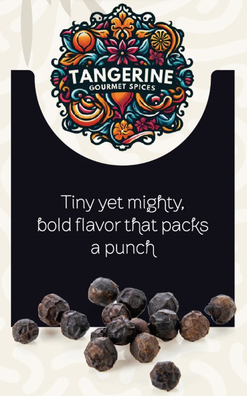Premium Black Pepper (Kali Mirch) - 70g - Tangerine Gourmet Spices