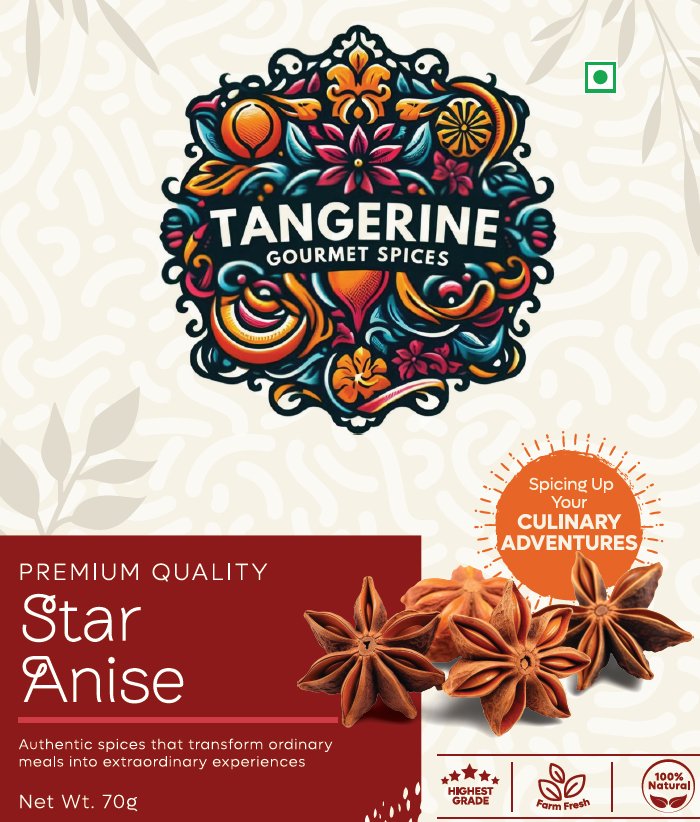 Premium Star Anise (Chakra Phool) - Tangerine Gourmet Spices