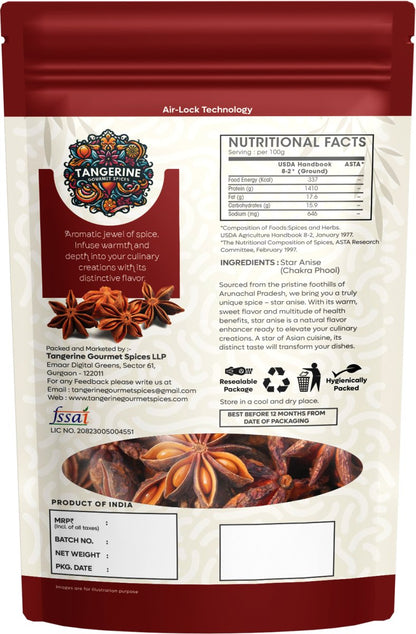 Premium Star Anise (Chakra Phool) - Tangerine Gourmet Spices